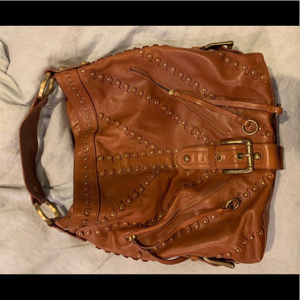 Isabella Fiore Brown Leather Tote/Shoulder Bag